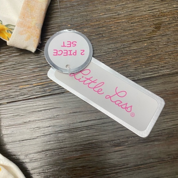 Little Lass Floral Print Sheath Short Sleeve Sun Flower Dress Size 2T - Picture 3 of 5